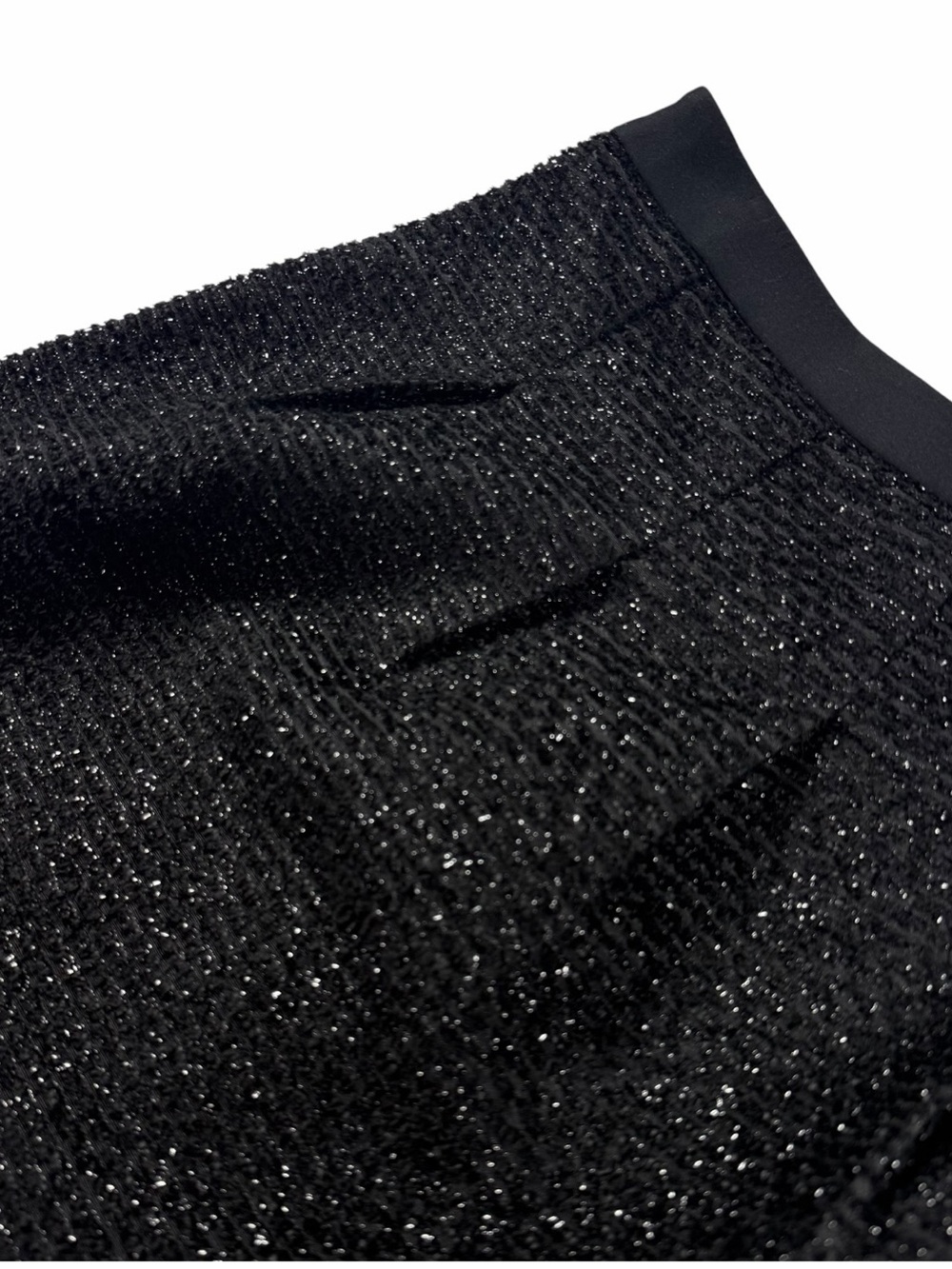 LOFT Metallic Tweed Mini Skirt Size 6 Black Textured A-Line - Picture 7 of 10